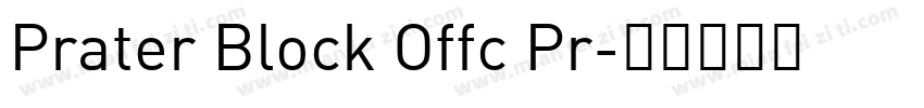 Prater Block Offc Pr字体转换